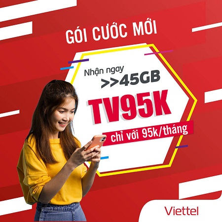 Nhận trọn ưu đãi data tốc độ cao miễn phí xem TV360 với gói cước TV95K Viettel