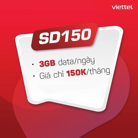 Gói 4G Viettel 150k có 90Gb data mới nhất