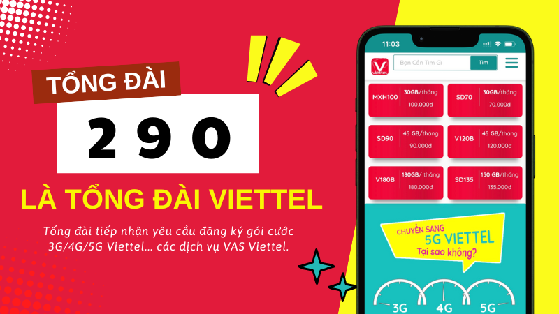 Tổng đài 290 Viettel mới nhất