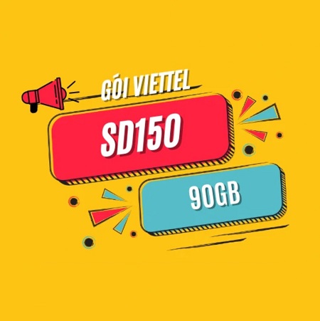 Thông tin gói cước SD150 Viettel có 90Gb data tốc độ cao chỉ từ 5k/ngày